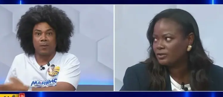 Candidata do PL tem crise de riso durante fala de adversário em debate, é criticada nas redes e cita Lula em reação