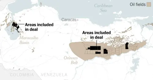 Os EUA querem o petróleo destes 17 campos venezuelanos