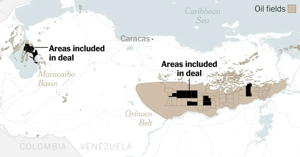 Os EUA querem o petróleo destes 17 campos venezuelanos