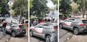 PM usa bomba contra manifestantes na região da avenida Paulista