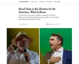 Eleição no Brasil vai ditar futuro da América Latina, diz jornal americano